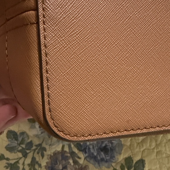 Michael Kors Tan Tote with Pink Scarf Accent - Picture 13 of 13